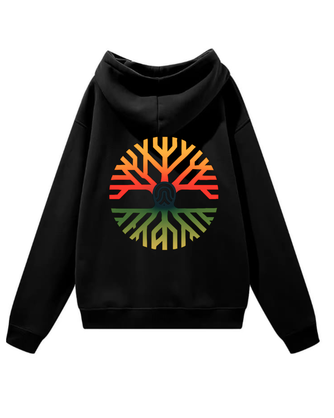 Sudadera con capucha BLACK bordada