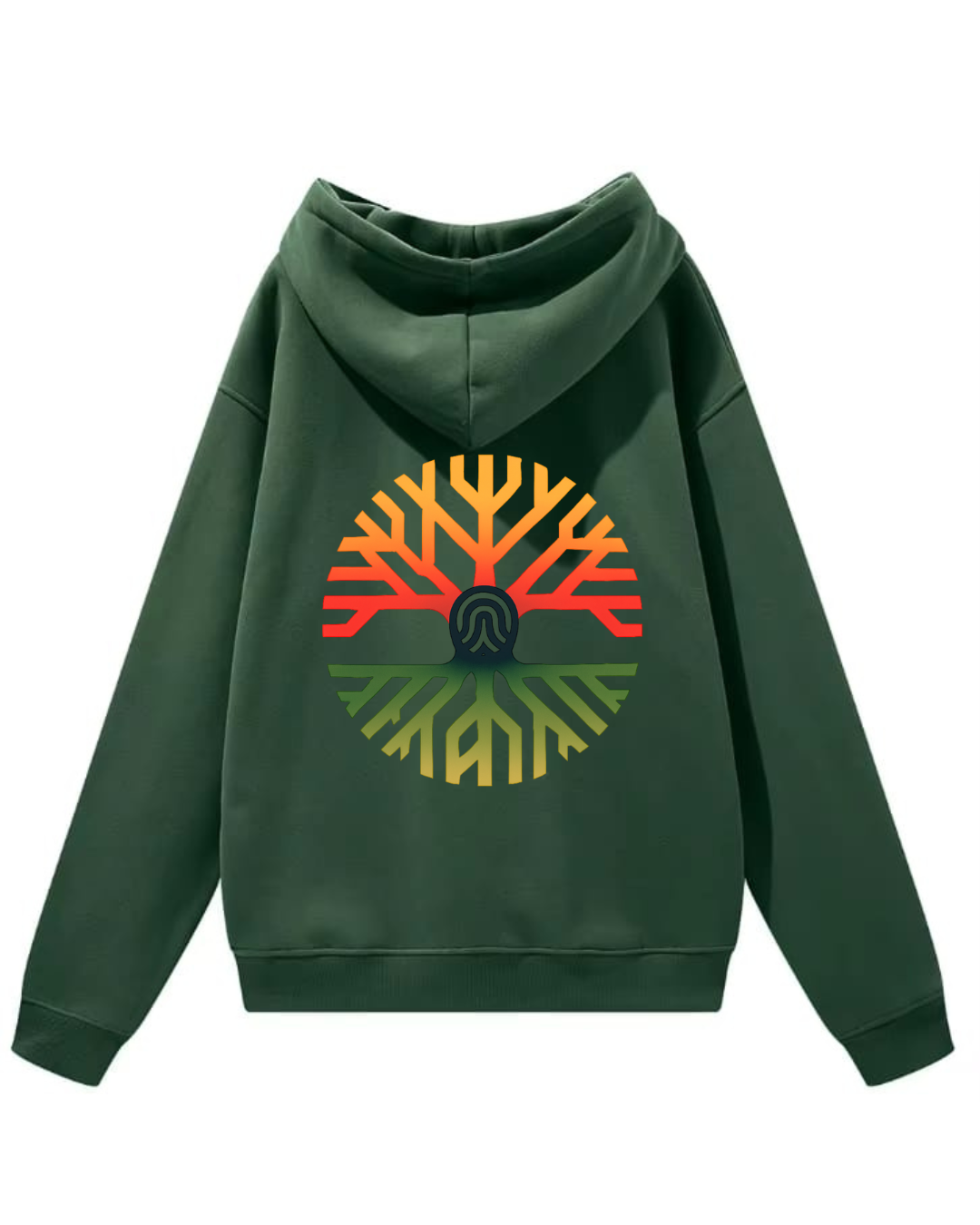 Sudadera con capucha FOREST GREEN bordada