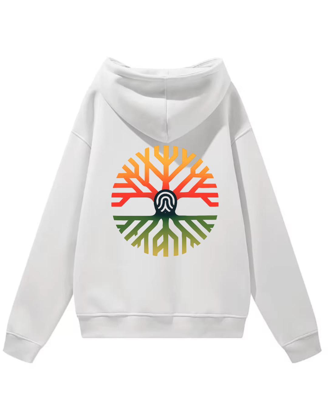 Sudadera con capucha WHITE bordada