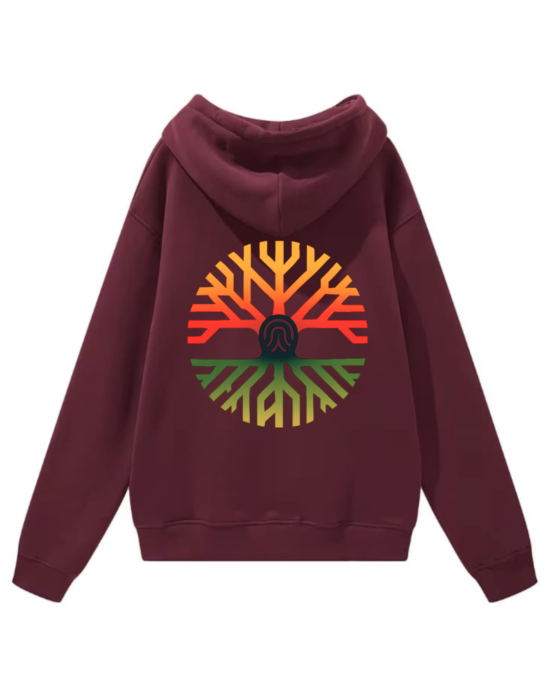 Sudadera con capucha WINE RED bordada
