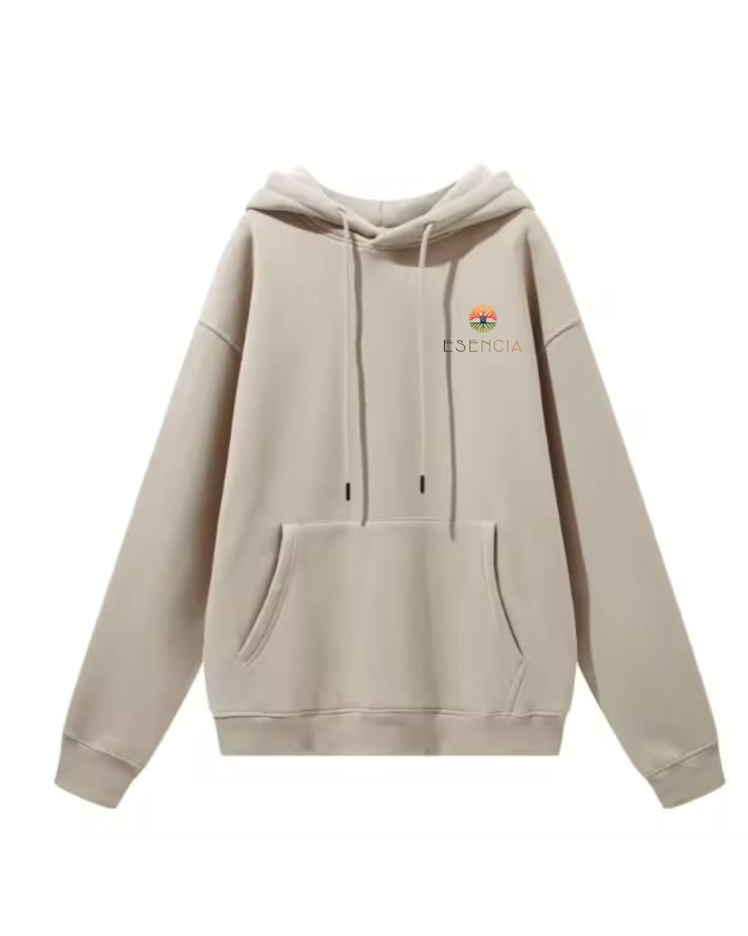 Sudadera con capucha BEIGE bordada