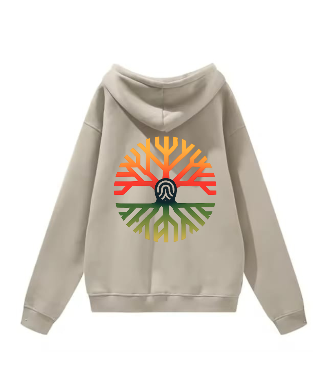 Sudadera con capucha BEIGE bordada