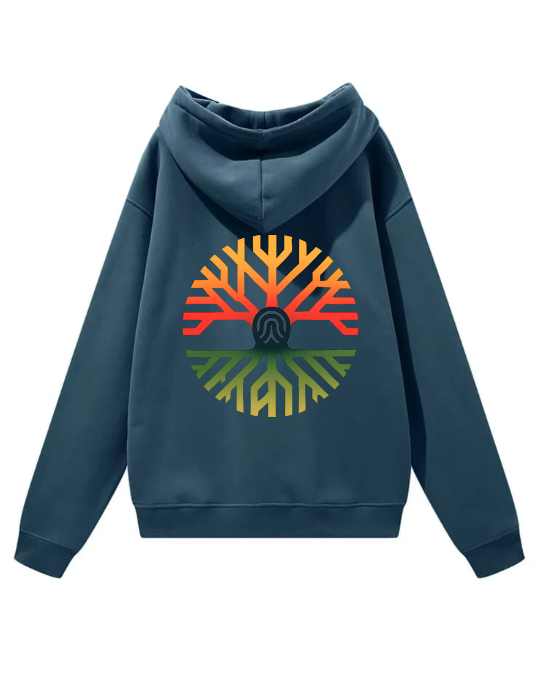 Sudadera con capucha HAZE BLUE bordada