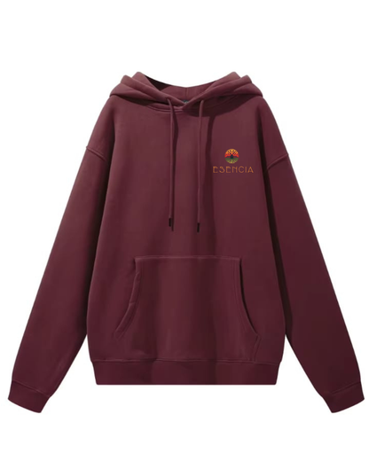 Sudadera con capucha WINE RED bordada